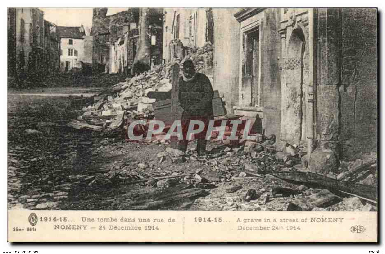 CPA Nomeny 24 decembre 1914 Une tombe dans une rue Militaria