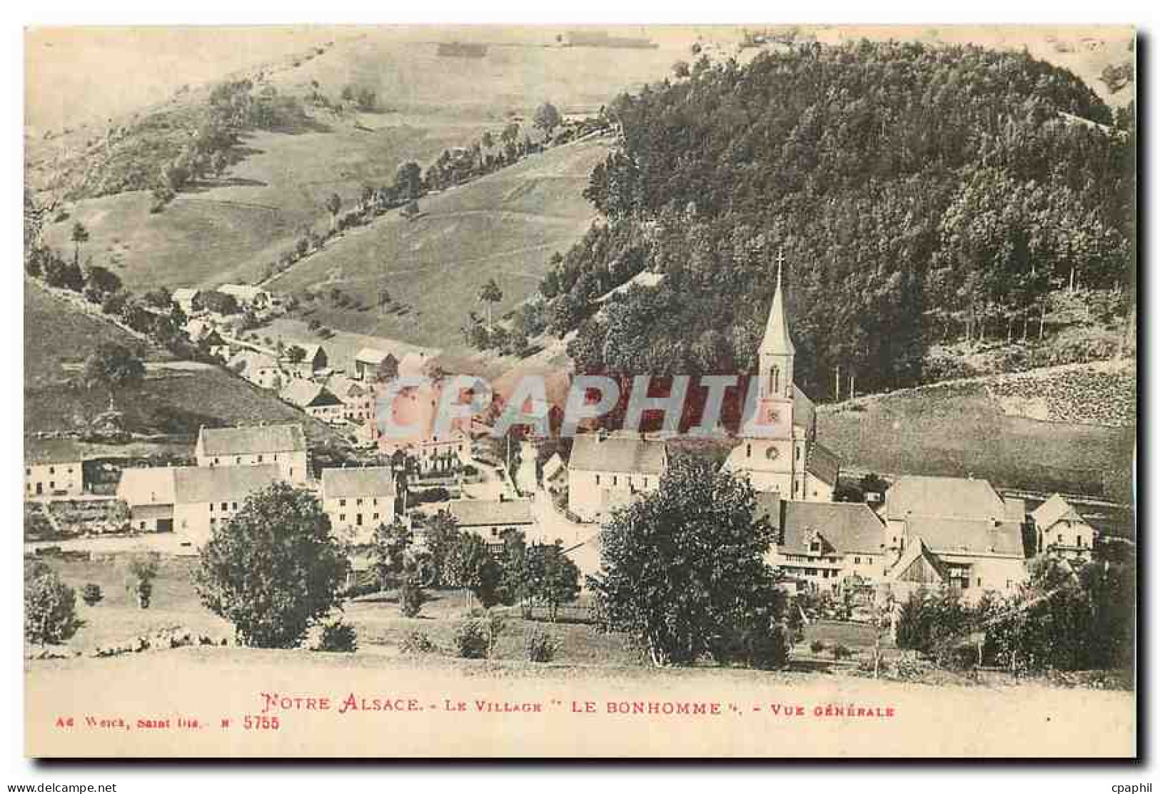 CPA Notre Alsace Le Village Le Bonhomme Vue generale
