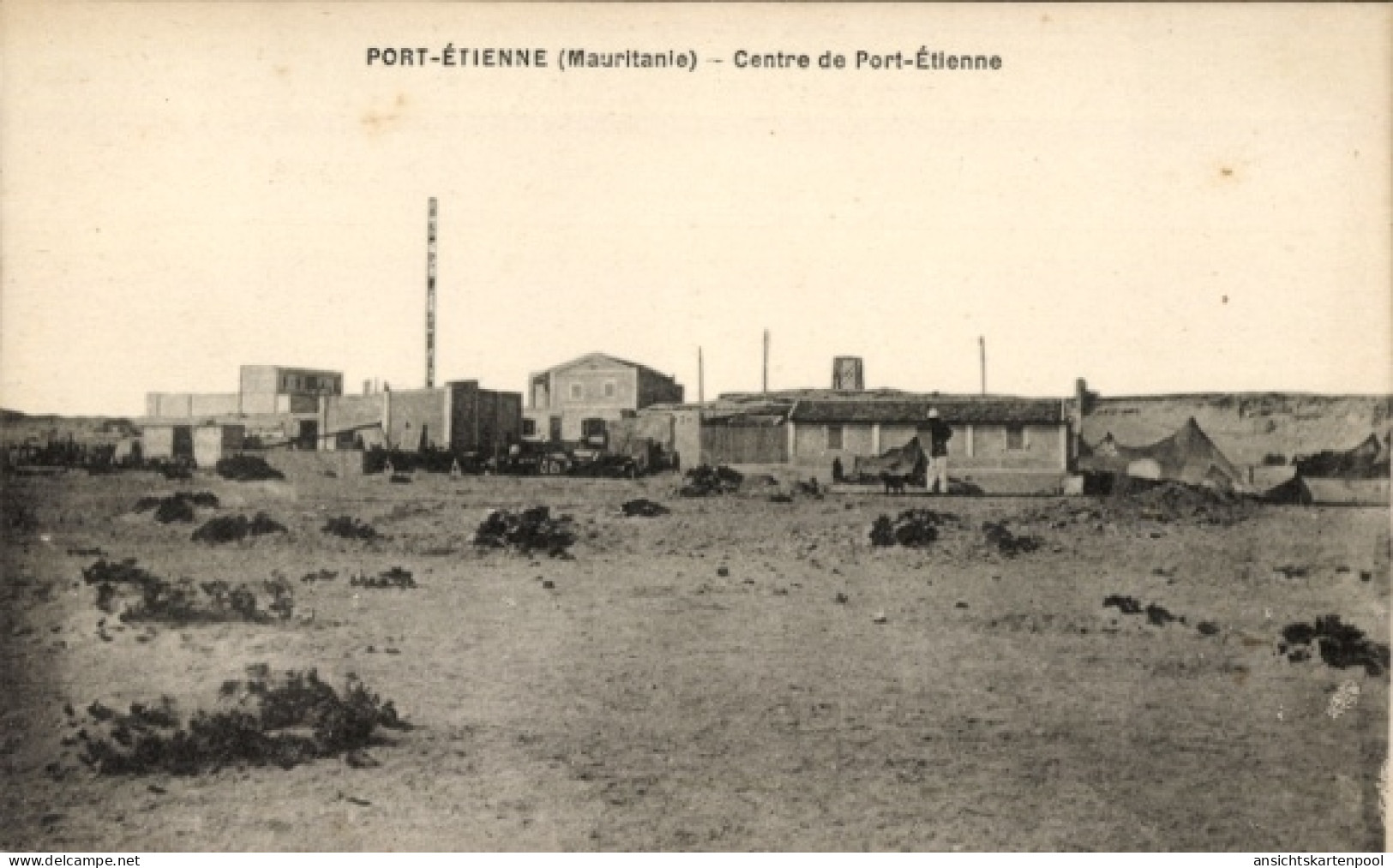 CPA Nouadhibou Port Etienne Mauretanien, Zentrum von Port-Etienne