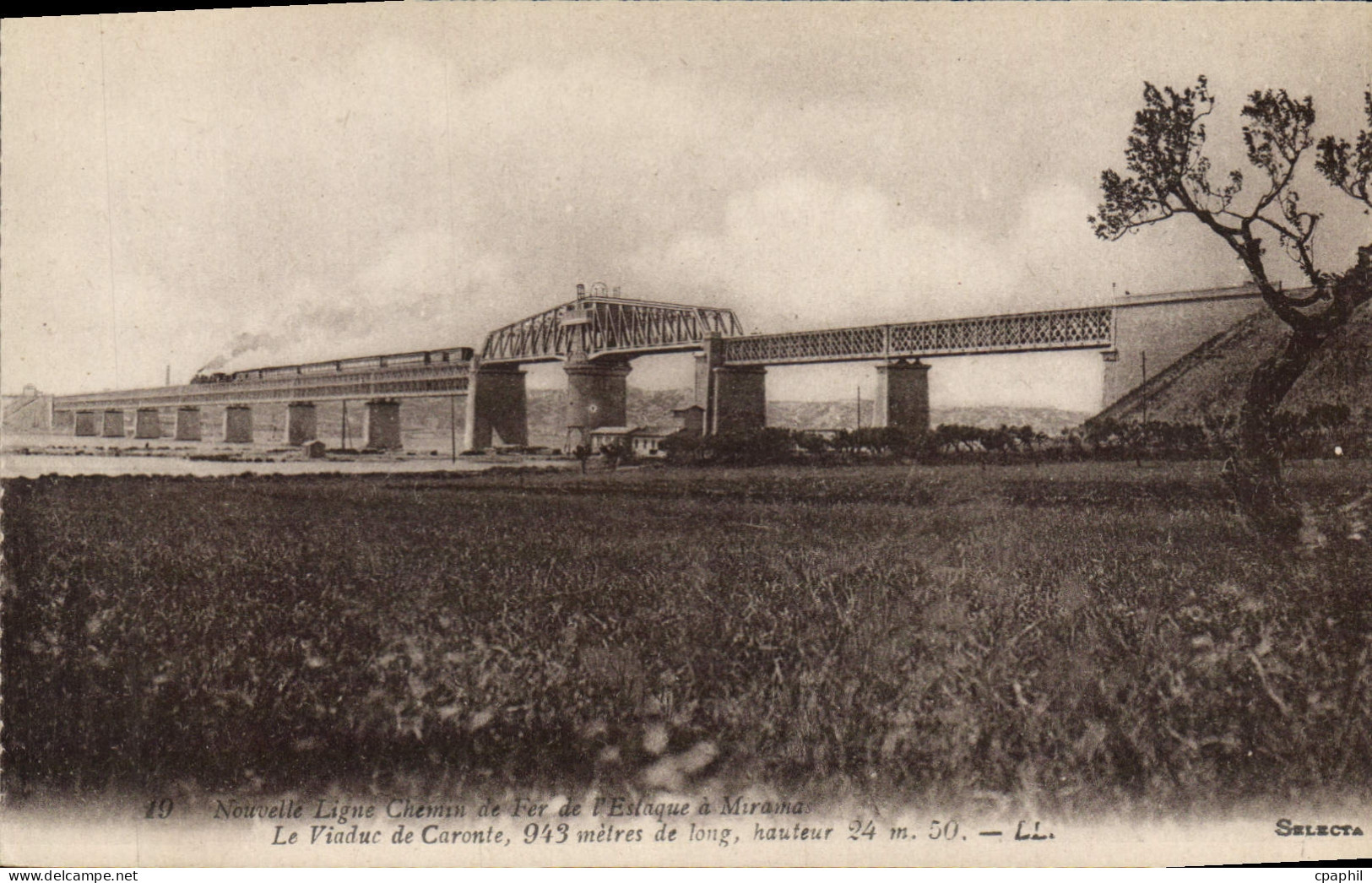 CPA Nouvelle Ligne Chemin de Fer de l'Estaque a Miramas Le Viaduc de Caronte