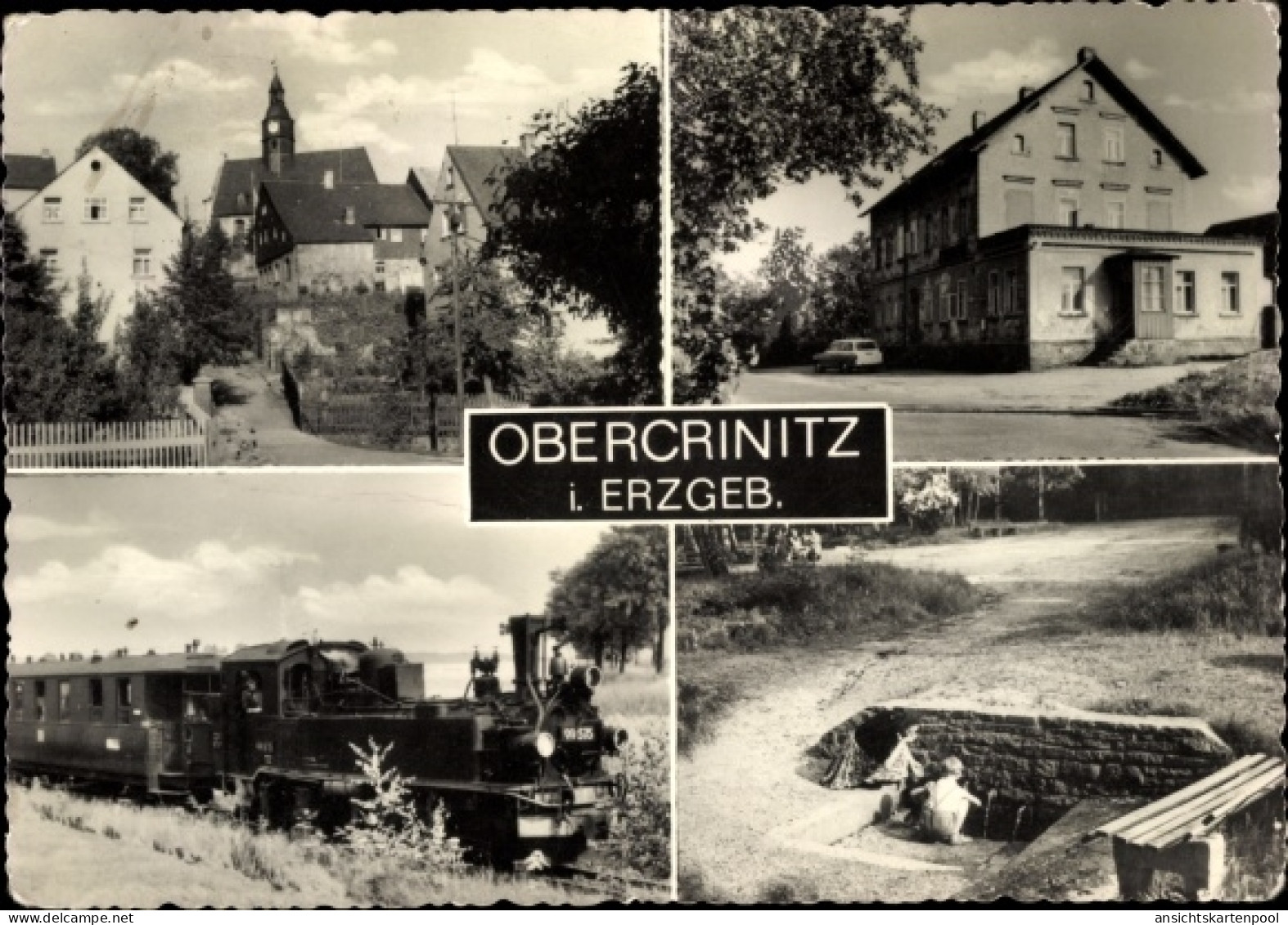 CPA Obercrinitz Crinitzberg Erzgebirge, Dampflok 99 575