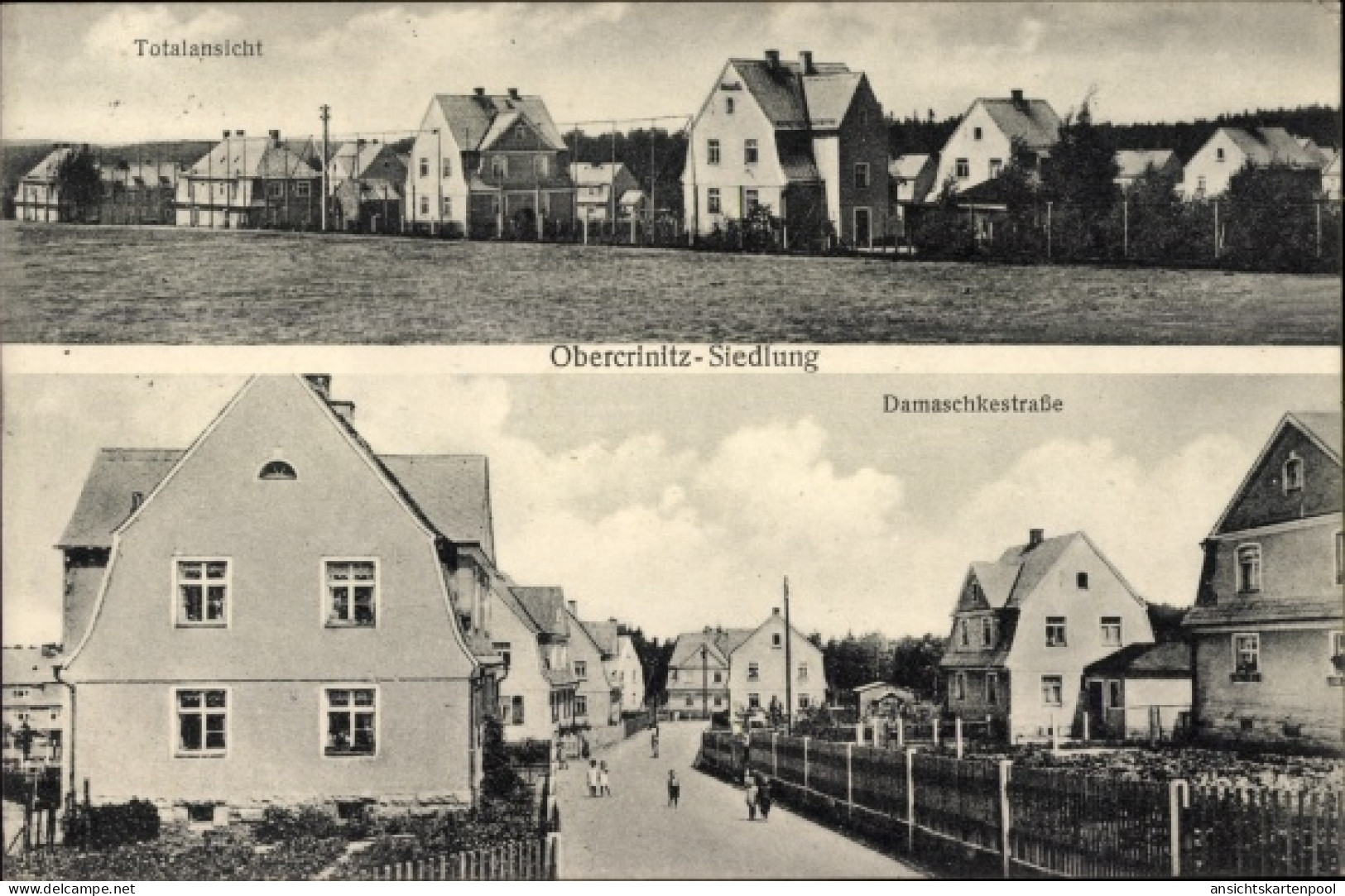 CPA Obercrinitz Crinitzberg in Sachsen, Siedlung, Damaschkestraße