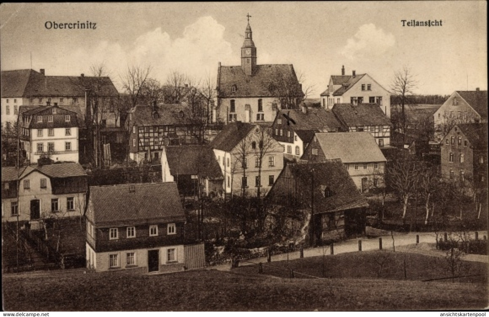 CPA Obercrinitz Crinitzberg in Sachsen, Teilansicht