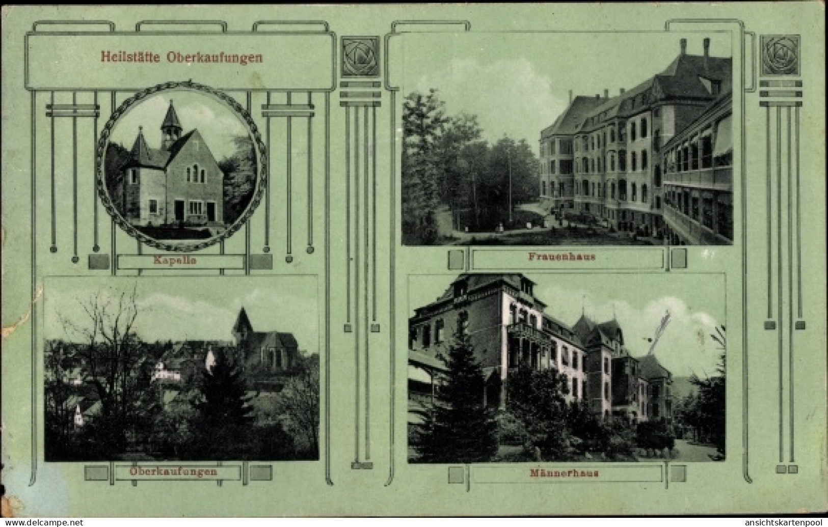 CPA Oberkaufungen Kaufungen Hessen, Heilstätte, Frauenhaus, Männerhaus, Totalansicht