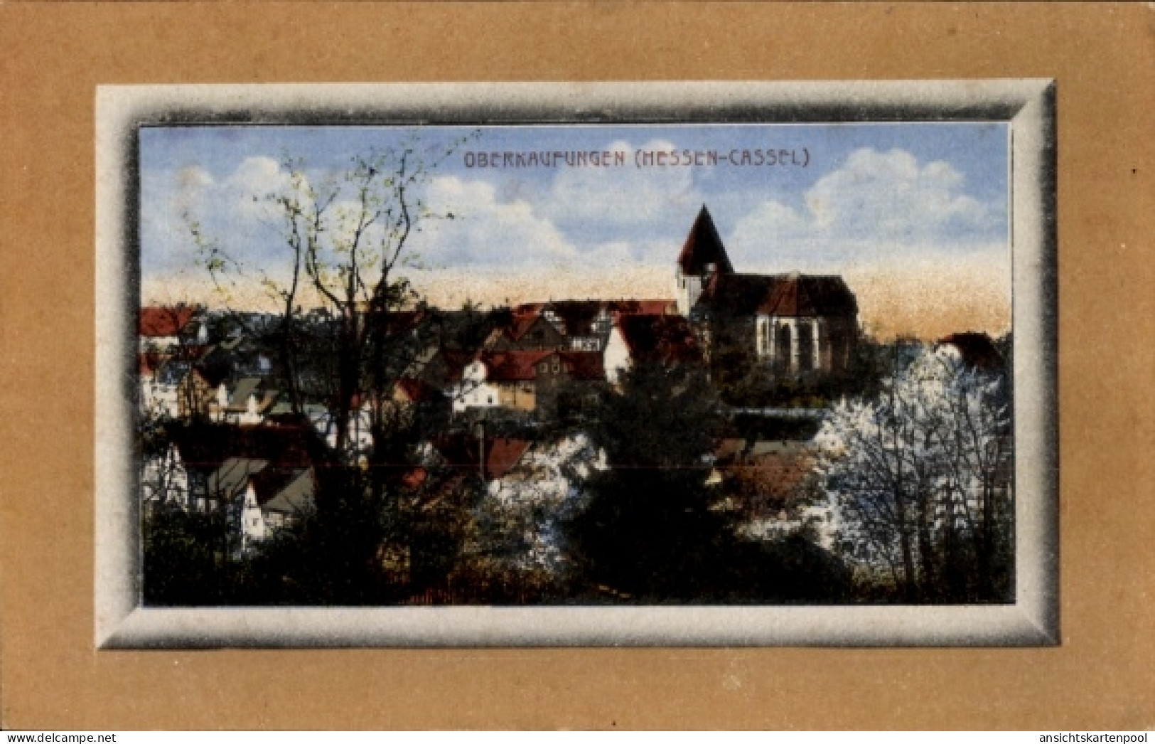 CPA Oberkaufungen Kaufungen Hessen, Teilansicht, Kirche