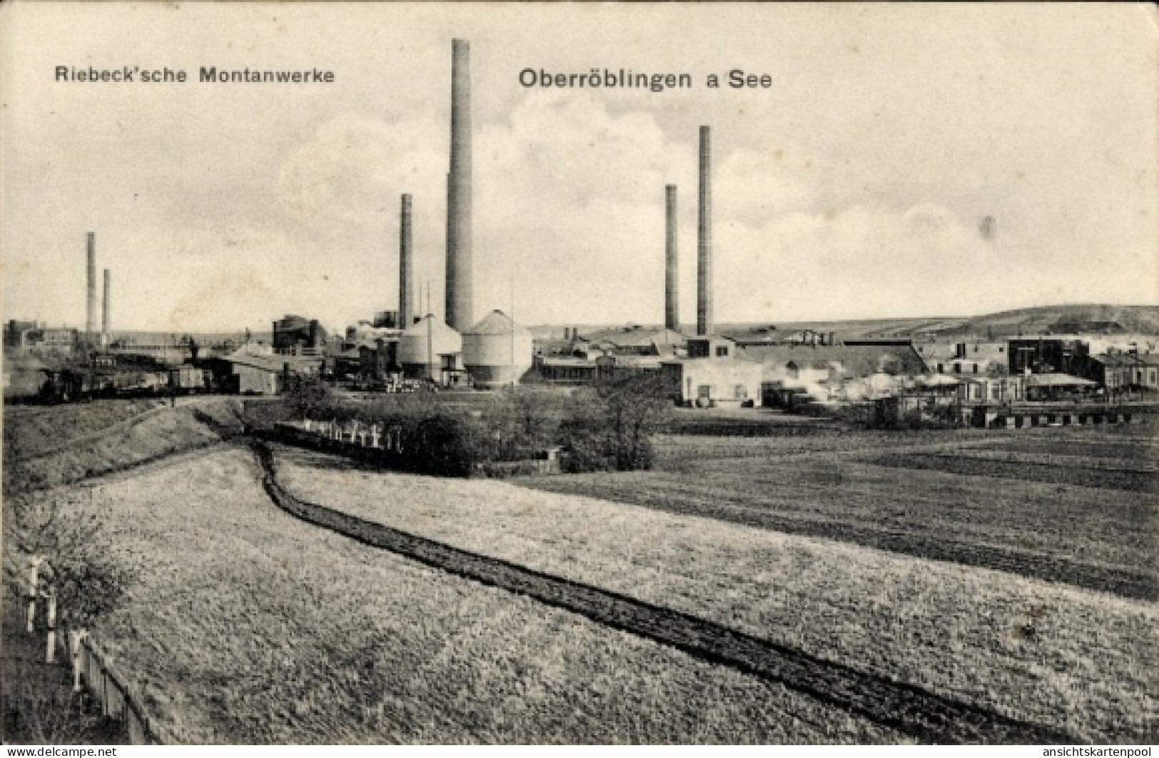 CPA Oberröblingen Röblingen am See Mansfelder Land, Riebecksche Montanwerke