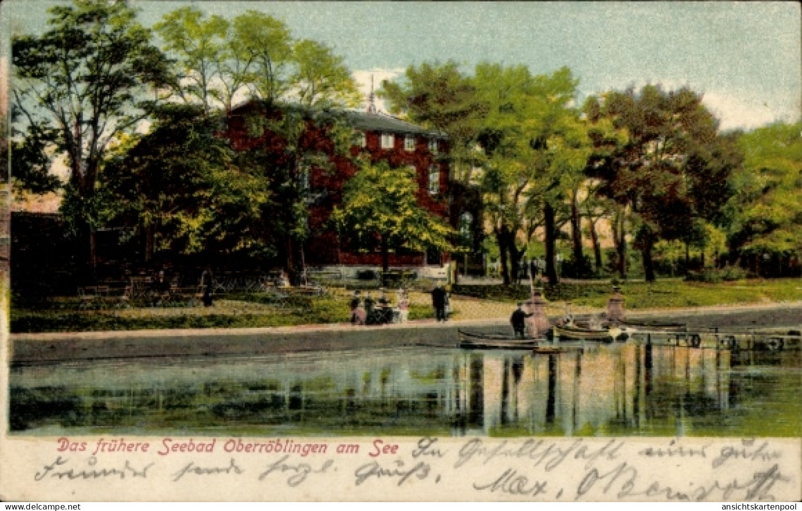 CPA Oberröblingen Röblingen am See Mansfelder Land, Uferpartie