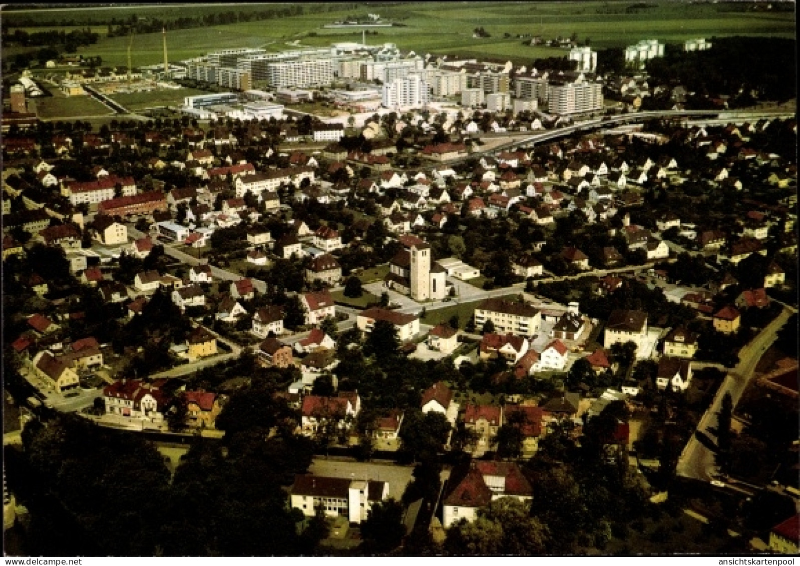 CPA Oberschleißheim Oberbayern, Luftbild