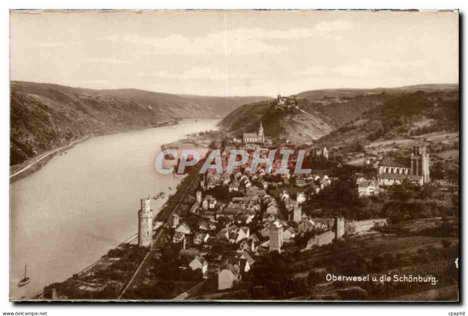 CPA Oberwesel und die Schonburg
