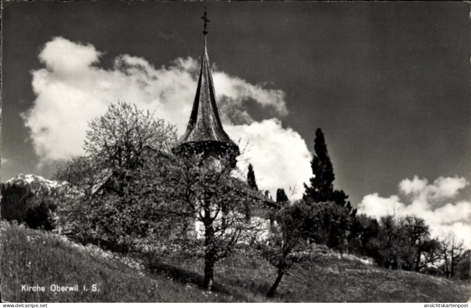 CPA Oberwil im Simmental Kanton Bern, Kirche