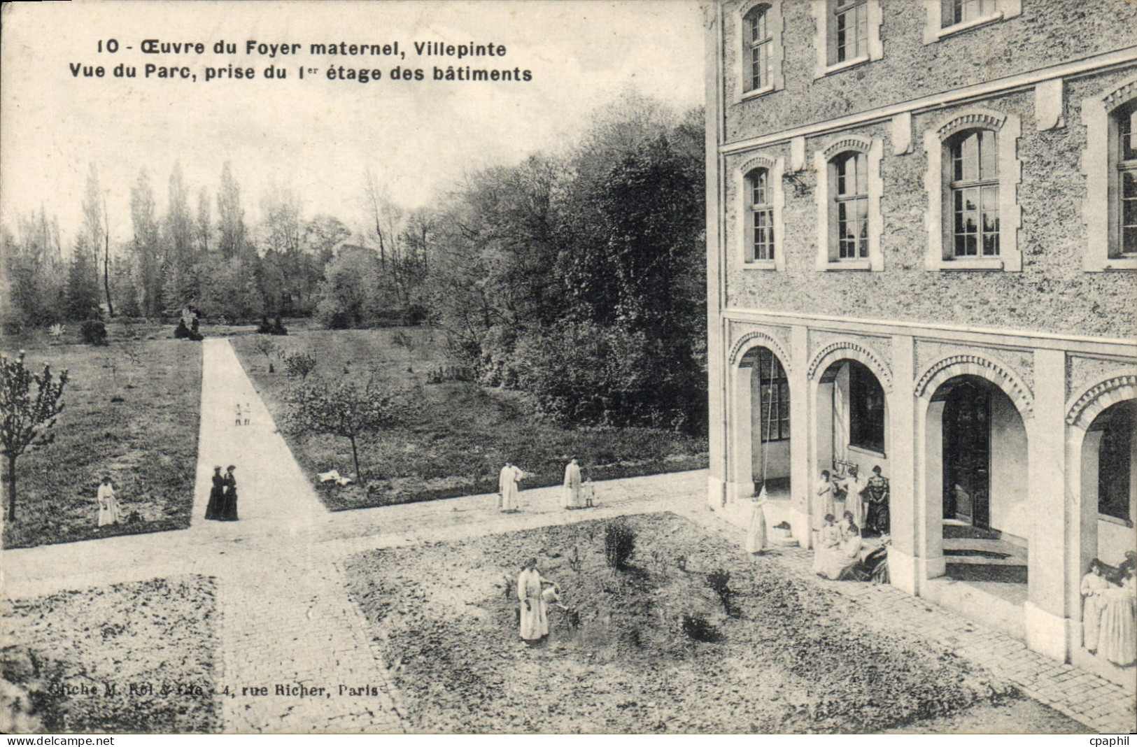 CPA Oeuvre du foyer maternel Villepinte vue du Parc prise du premier etage des batiments