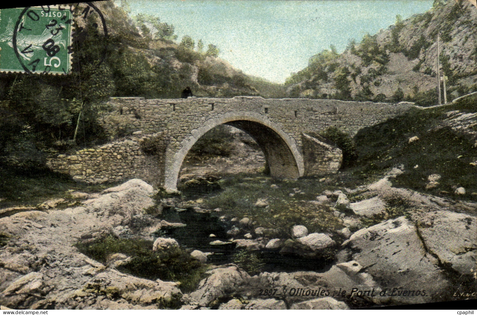 CPA Ollioules Le pont d'Evenos