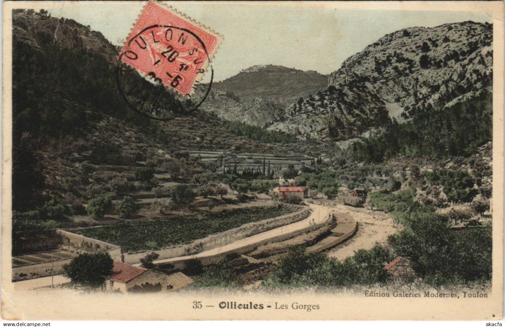 CPA OLLIOULES Les Gorges (1110314)