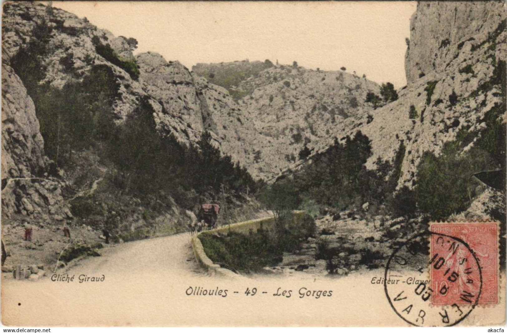 CPA OLLIOULES Les Gorges (1112653)