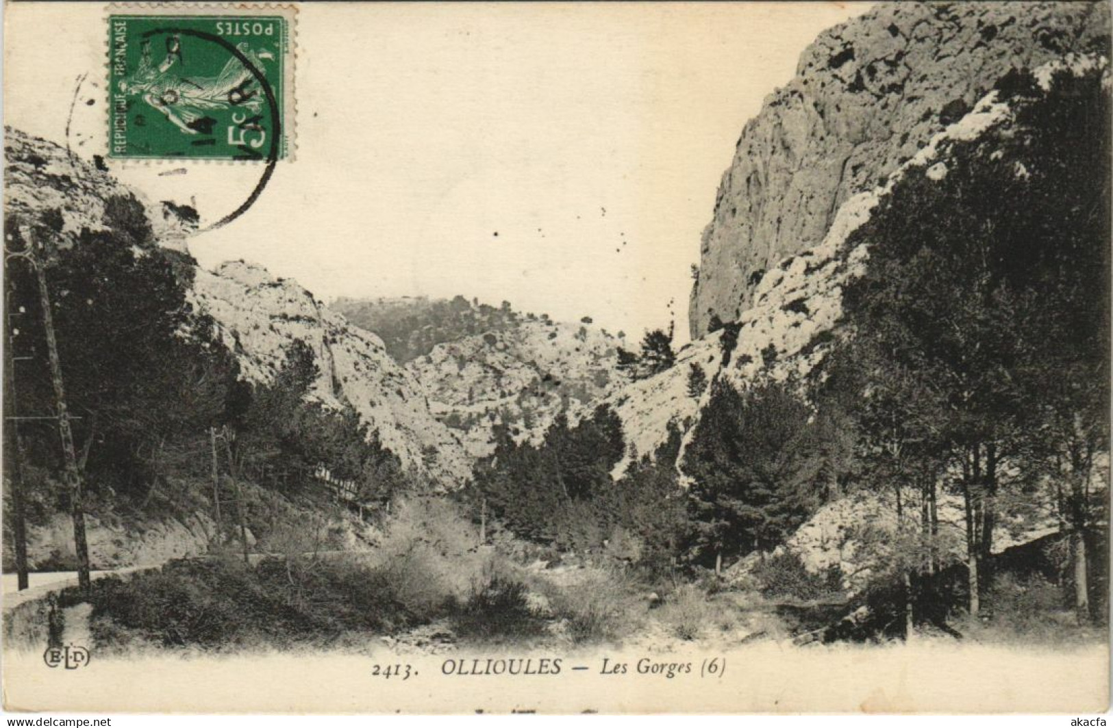 CPA OLLIOULES Les Gorges (1112874)