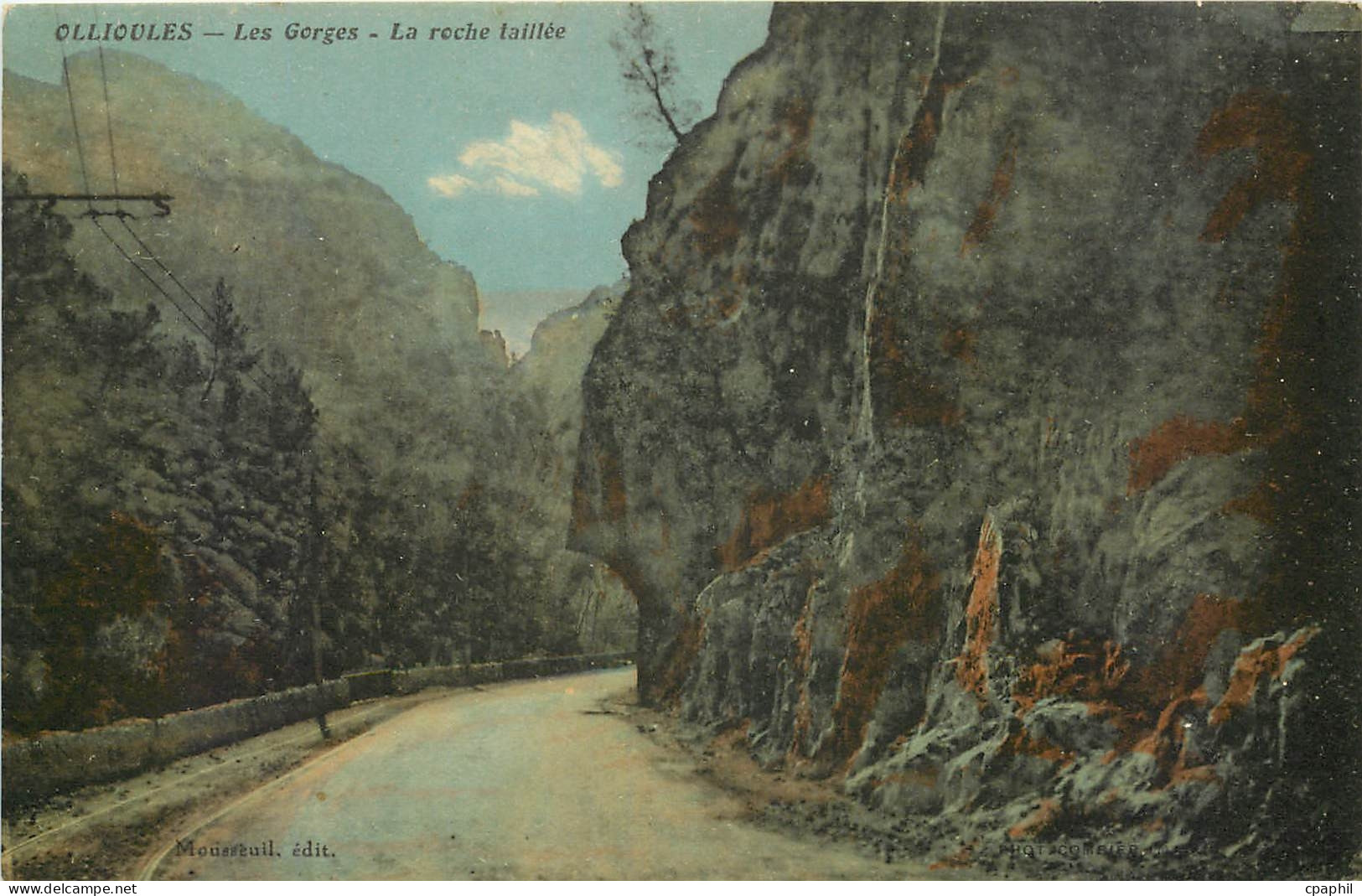 CPA Ollioules Les Gorges La Roche taillee