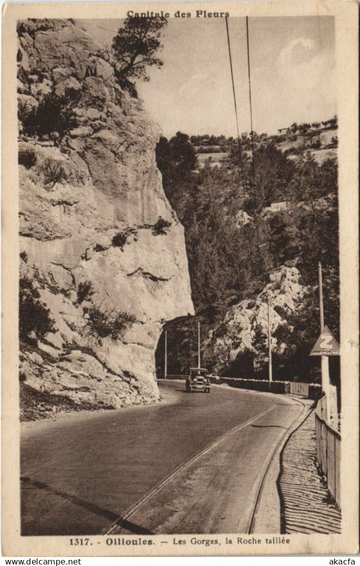 CPA OLLIOULES Les Gorges - La Roche Taillee (1110699)