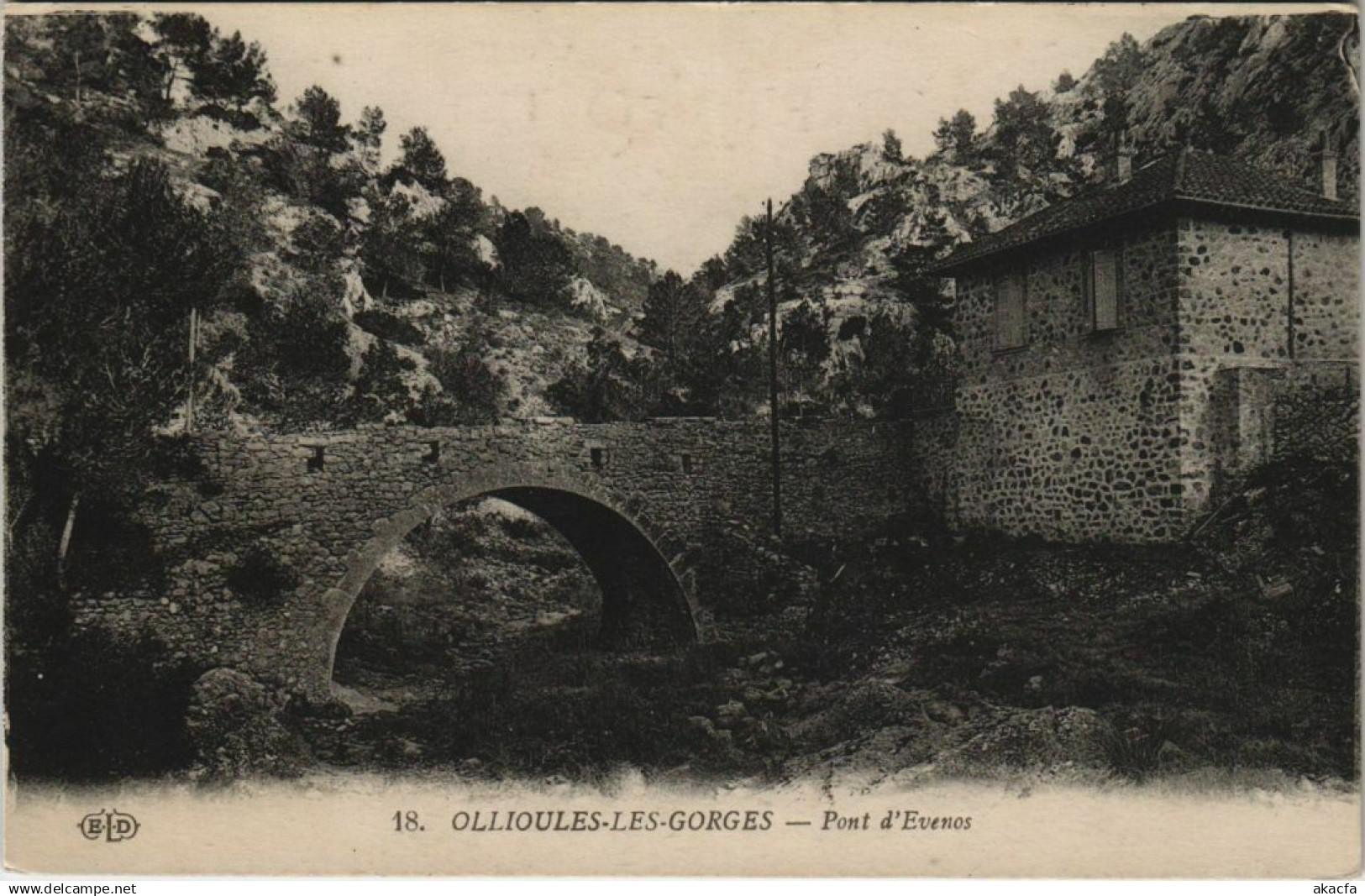 CPA OLLIOULES Pont d'Evenos (1111197)