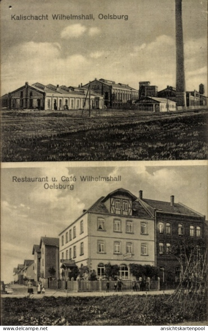 CPA Ölsburg Ilsede in Niedersachsen, Kalischacht Wilhelmshall, Restaurant u. Café Wilhelmshall