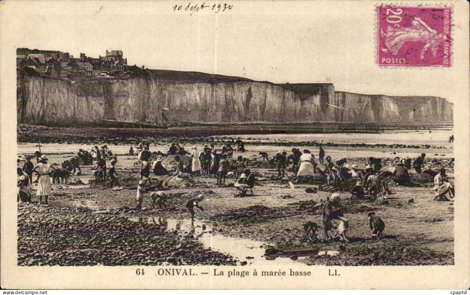 CPA Onival La Plage a maree basse