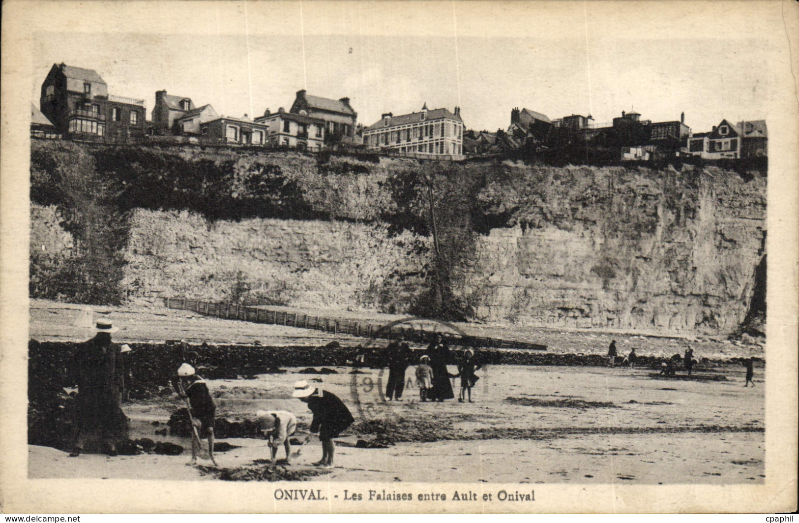 CPA Onival Les Falaises Entre Ault et Onival Enfants