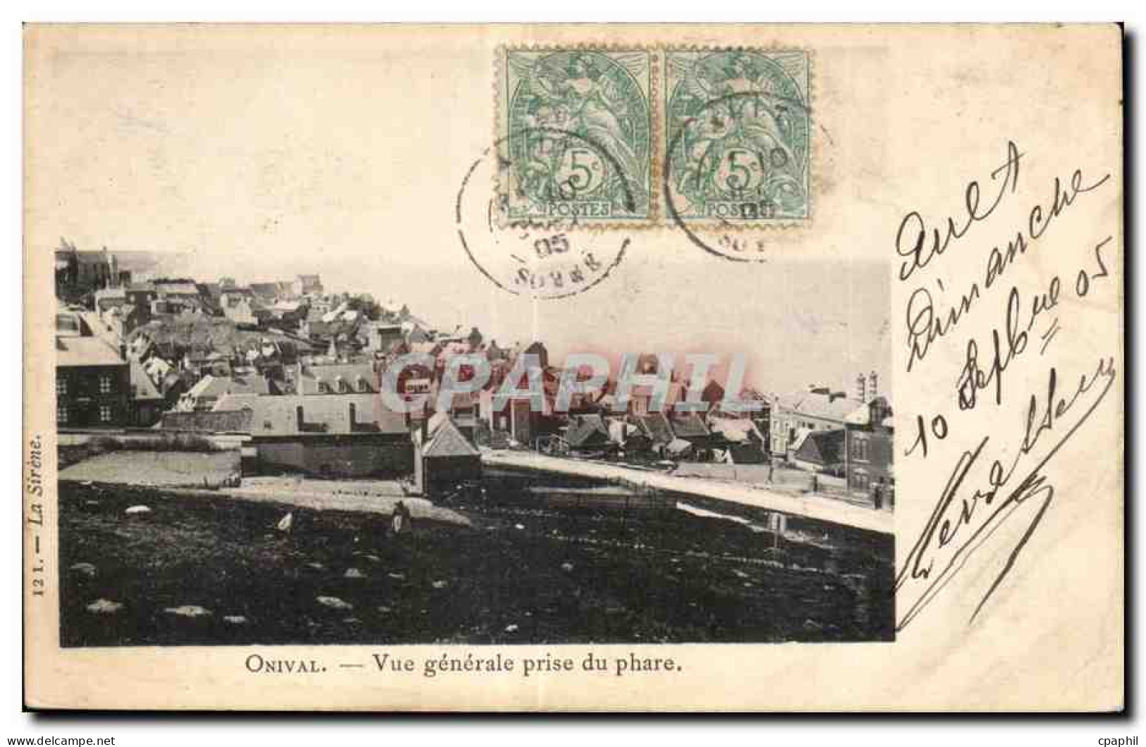 CPA Onival Vue generale prise du phare