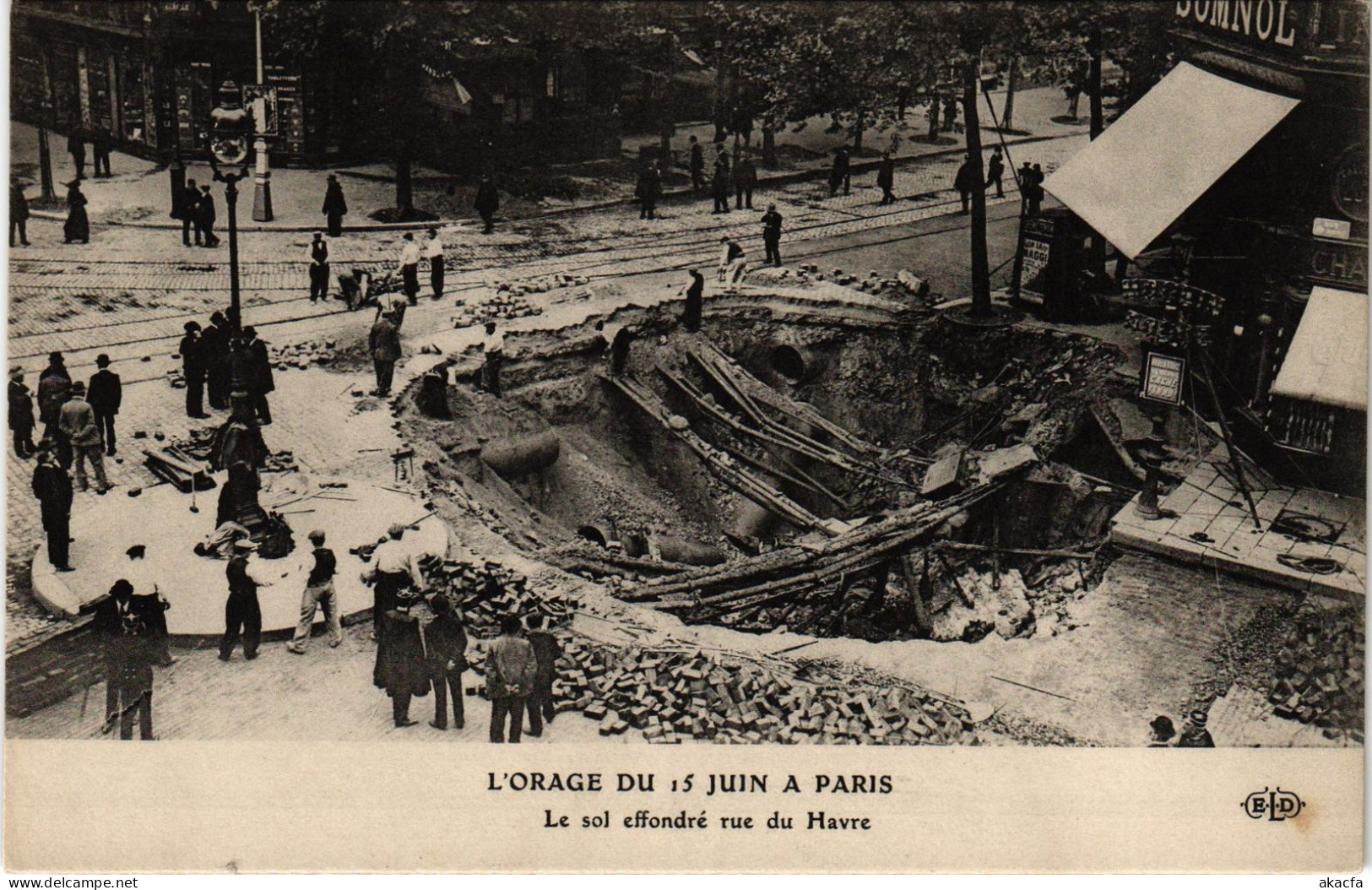 CPA Orage du 15 Juin PARIS 8e Rue du Havre (1393133)
