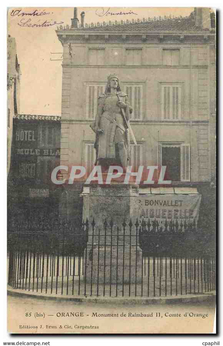 CPA Orange Monument de Raimbaud II Comte d'Orange