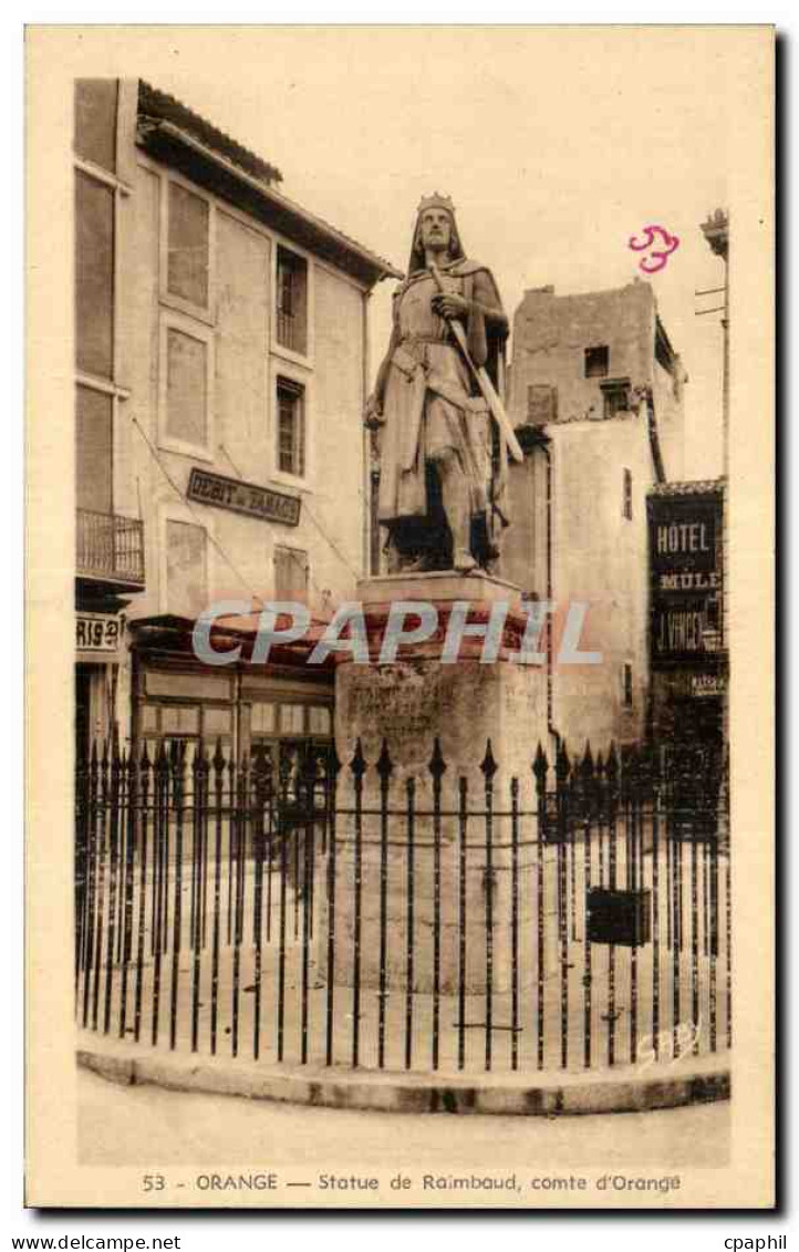 CPA Orange Statue de Raimbaud comte d Orange