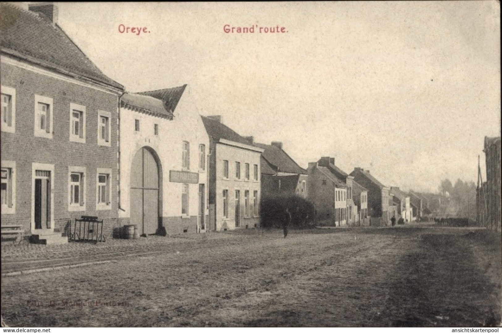 CPA Oreye Wallonien Lüttich, Grande Route
