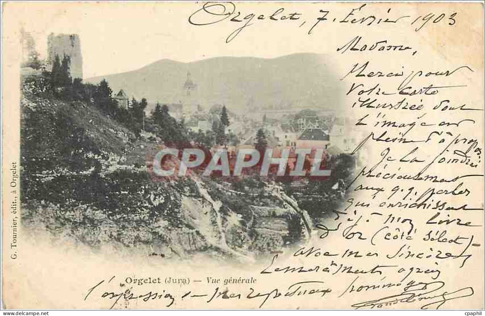 CPA Orgelet Jura Vue generale