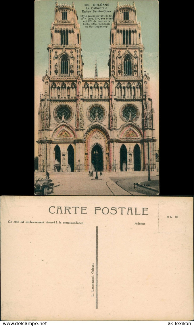 CPA Orleans Orléans Cathédrale Eglise Sainte-Croix 1920