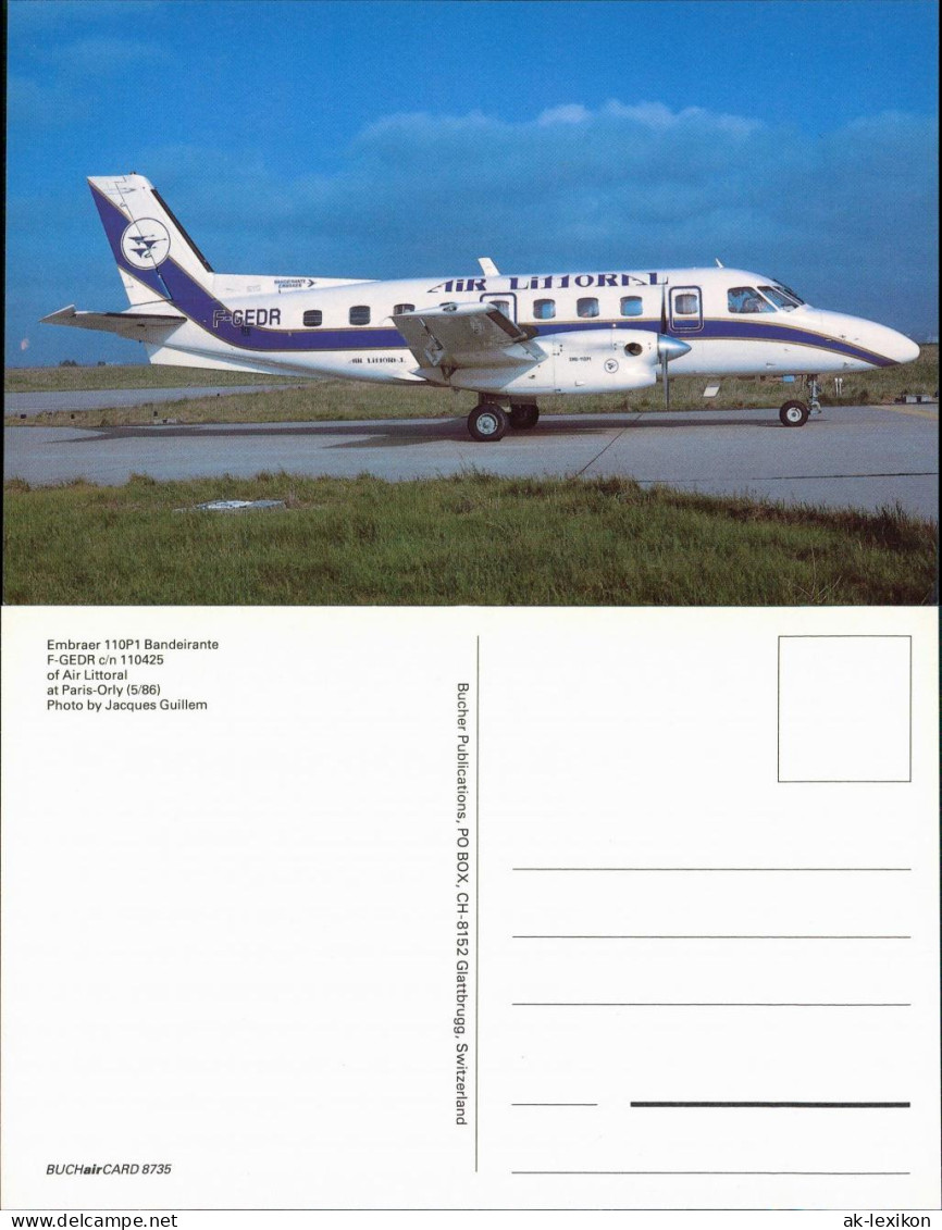 CPA Orly Flugzeug "Air Littoral" auf dem Flughafen 1986
