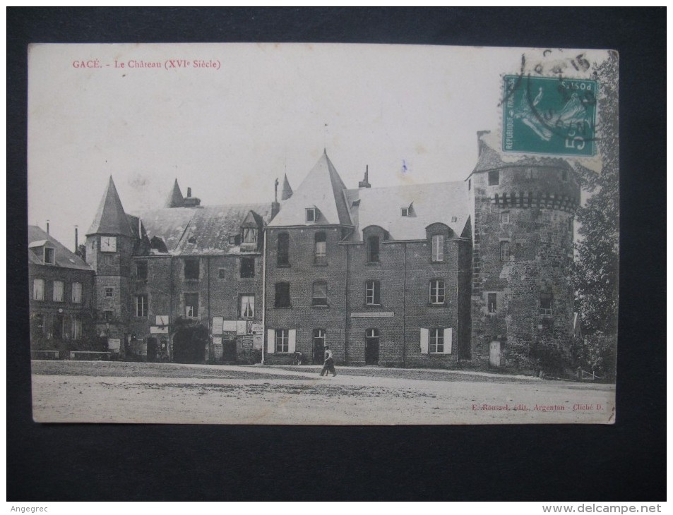 CPA   Orne   -  Gacé  "  Le Château ( XVI ) " voyagé