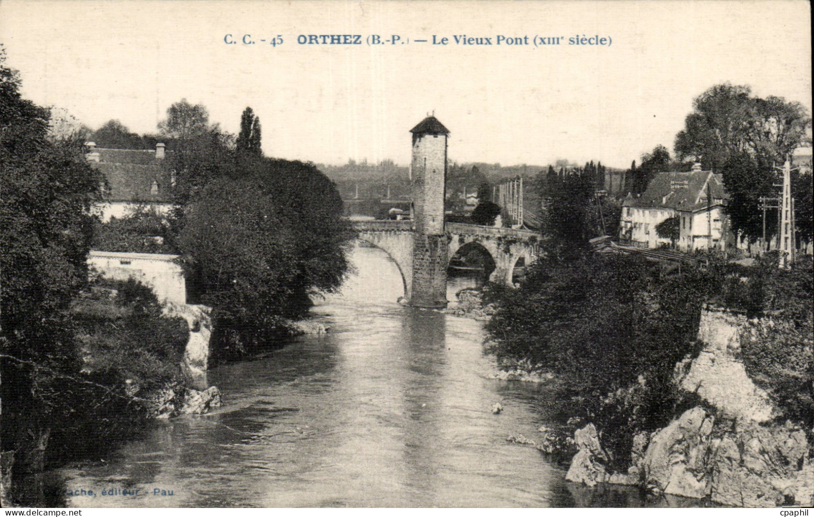 CPA Orthez Le vieux pont