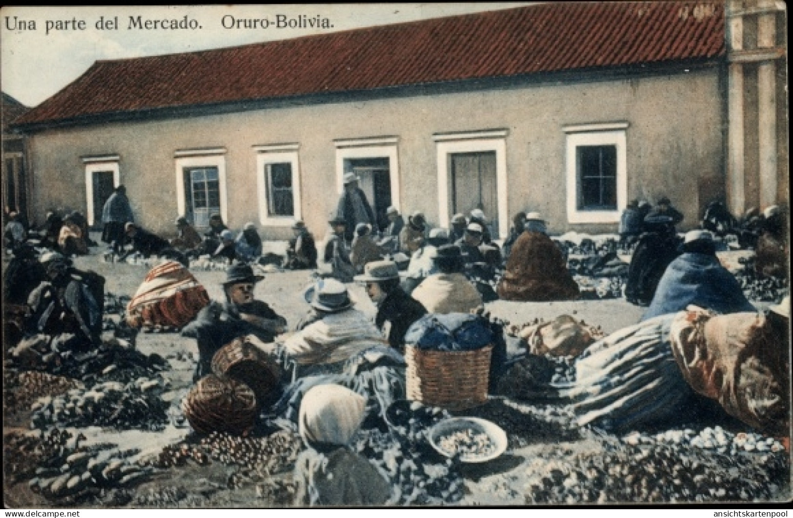CPA Oruro Bolivien, Una parte del Mercado