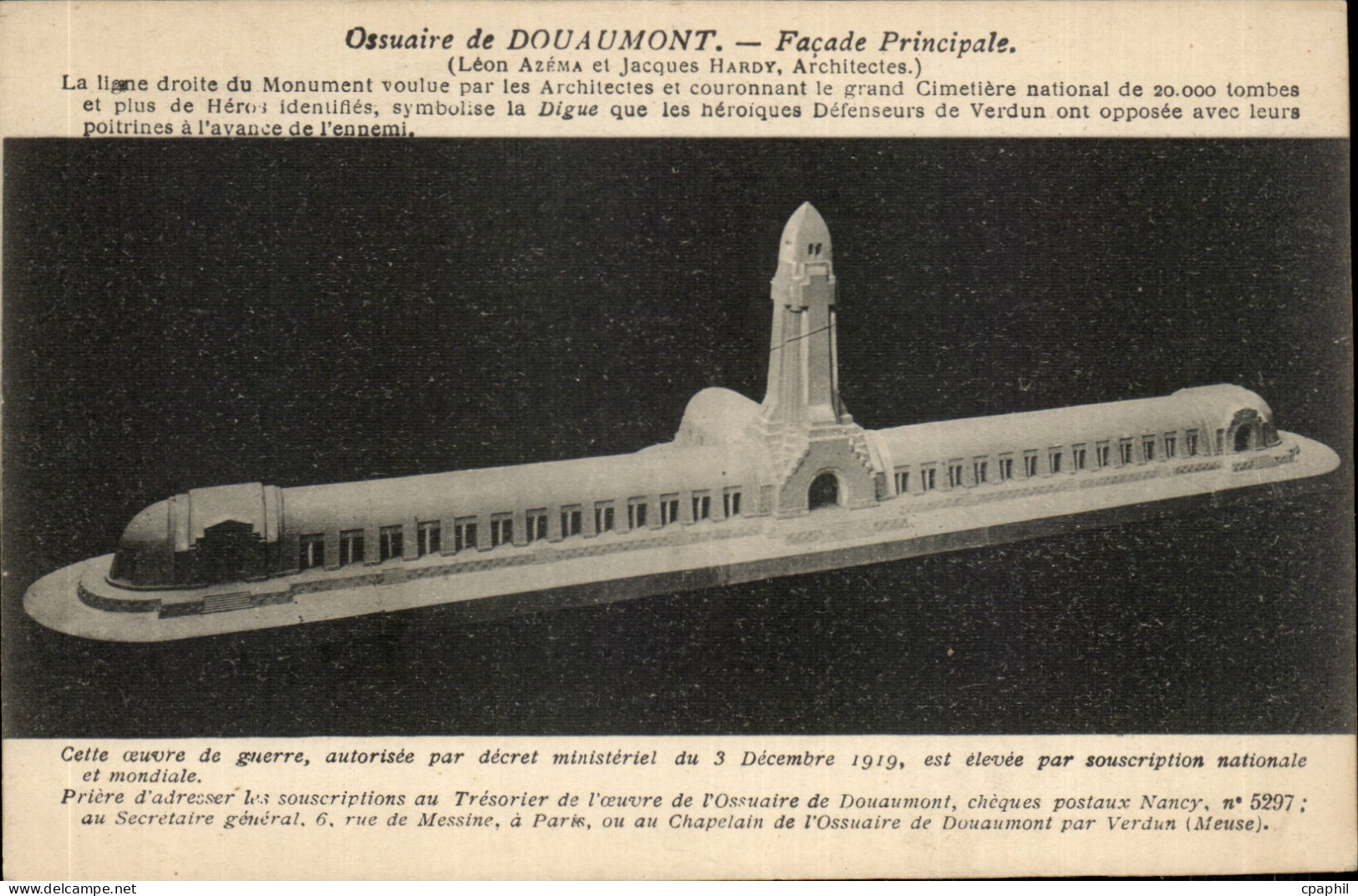 CPA Ossuaire de Douaumont Facade principale