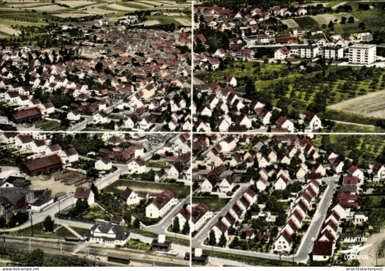 CPA Ostheim Nidderau in Hessen, Teilansichten, Wohnsiedlung, Fliegeraufnahme