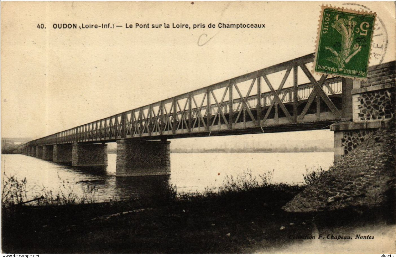 CPA OUDON - Le Pont sur la Loire pris de Chamtoceaux (587979)