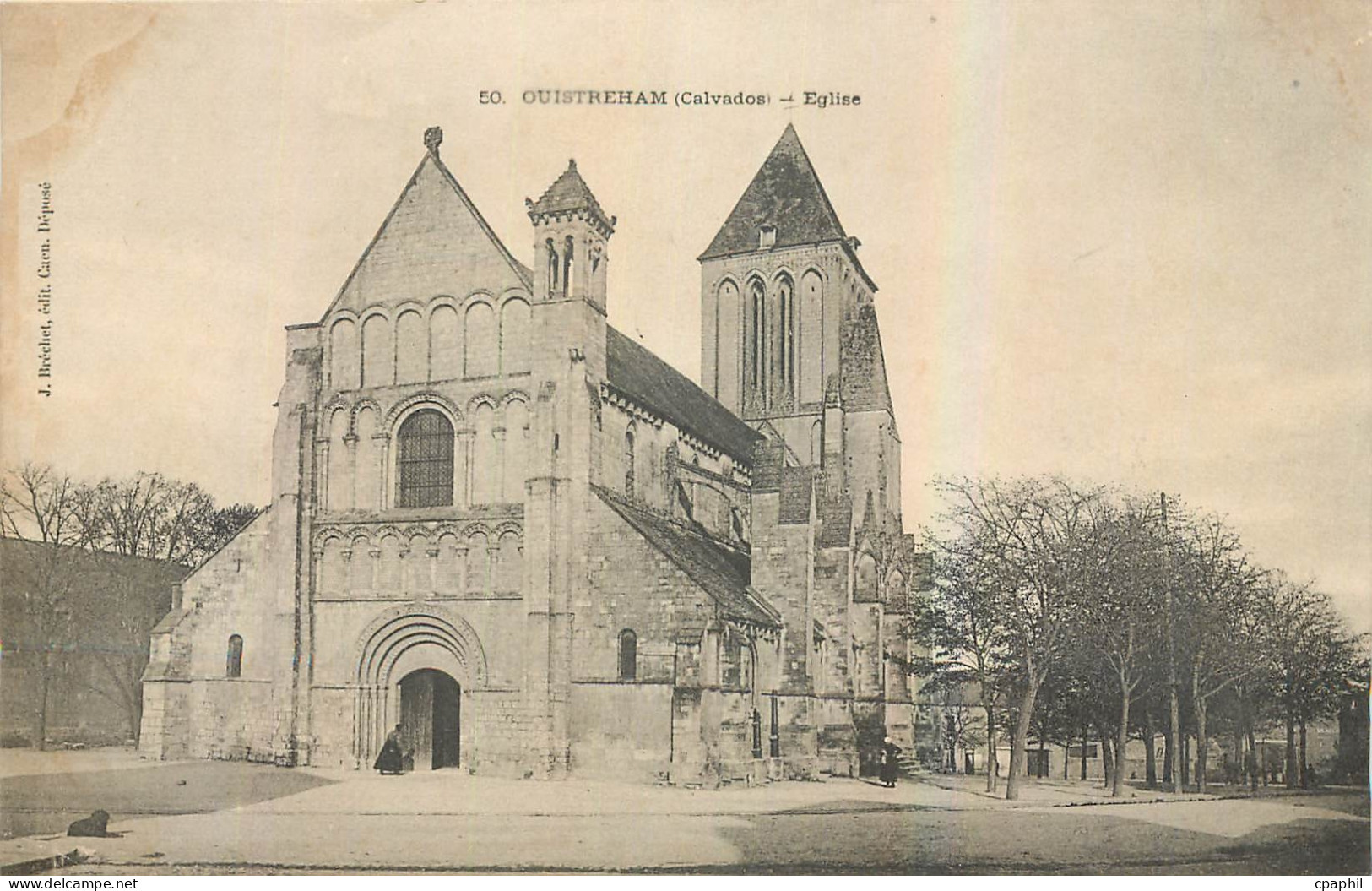 CPA Ouistreham Calvados Eglise