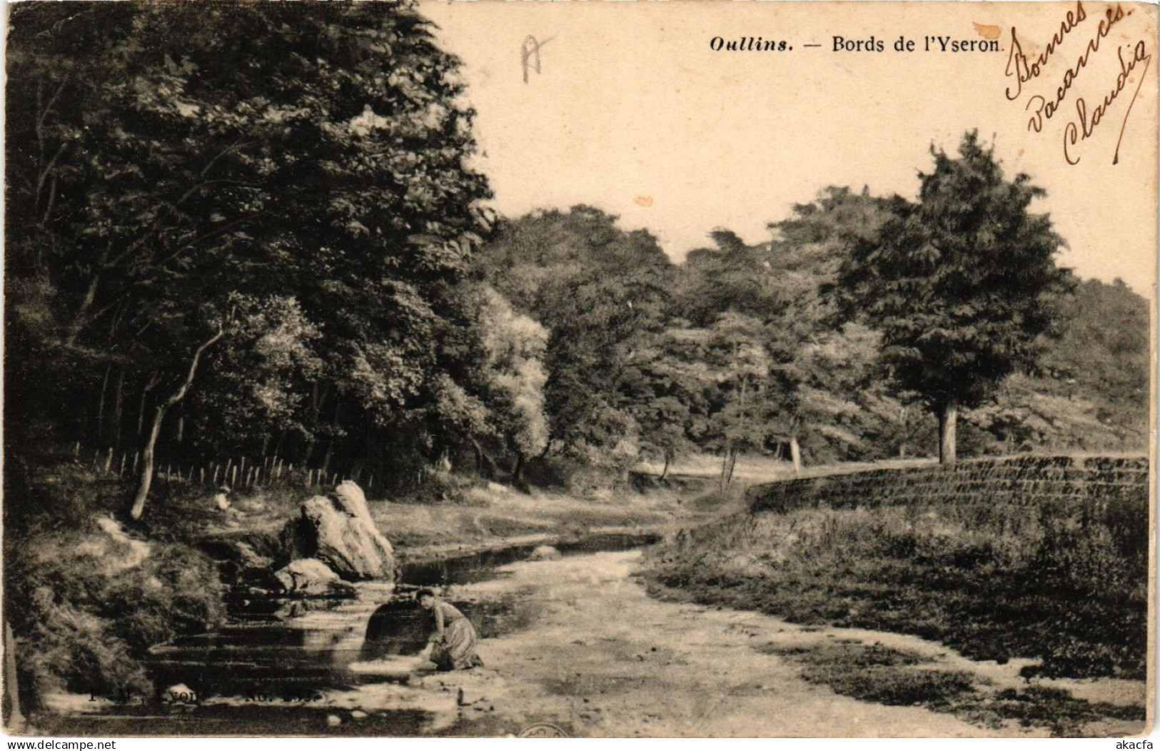 CPA OULLINS - Bords de l'Yaeron (692975)