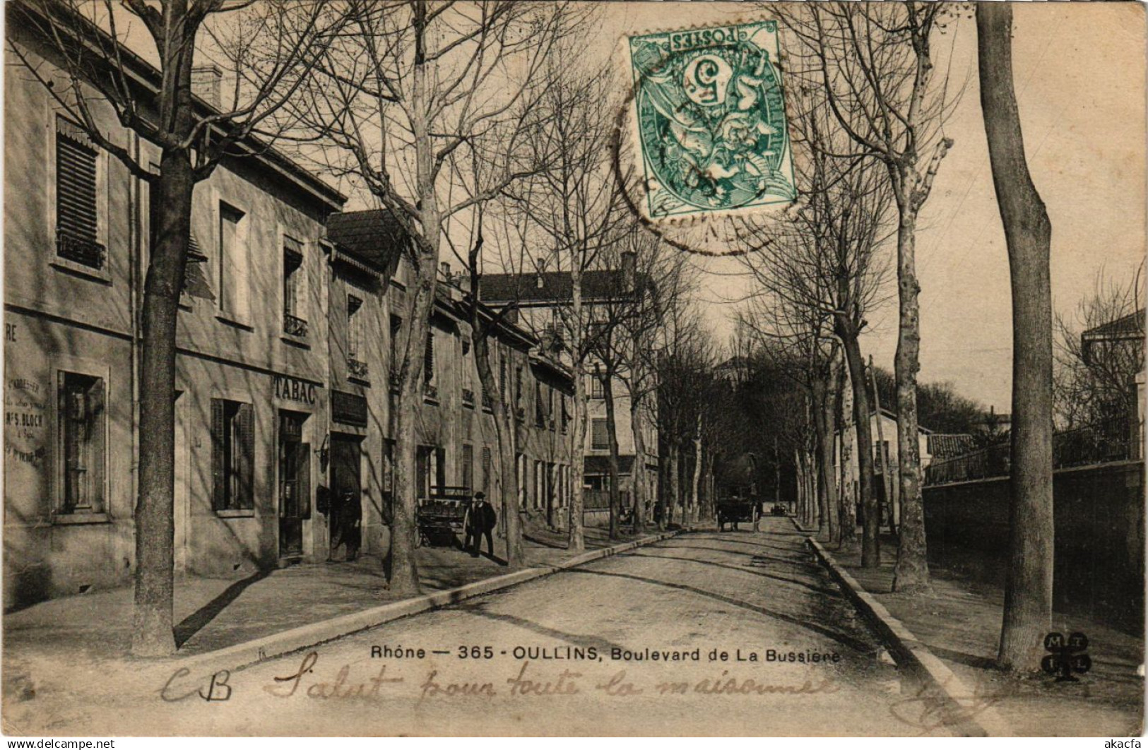 CPA OULLINS - Boulevard de La Bussiere (692979)