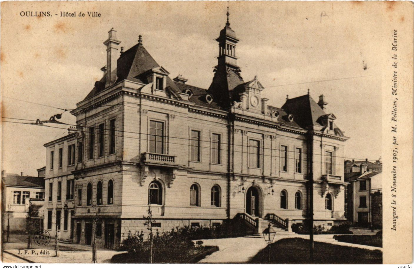 CPA OULLINS - Hotel de Ville (692968)