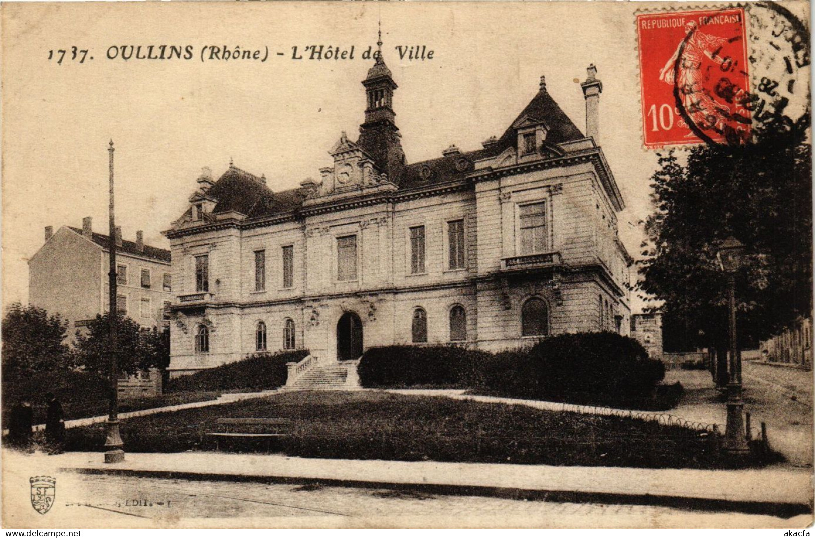 CPA OULLINS - L'Hotel de Ville (692987)