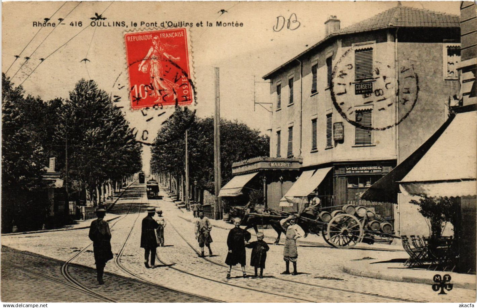 CPA OULLINS - le Pont d'Oullins et la Montée (572509)