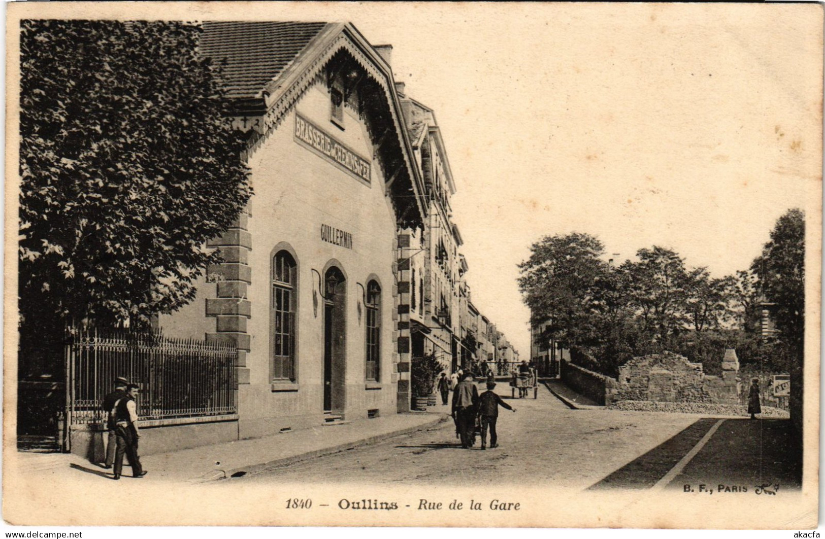 CPA Oullins rue de la gare (1392170)