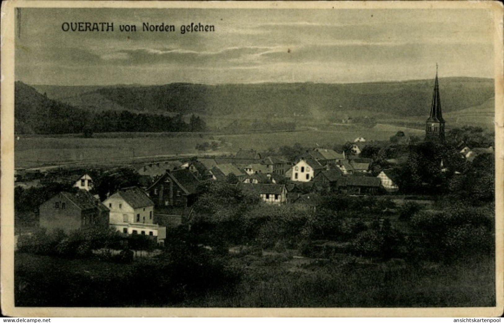 CPA Overath im Bergischen Land, Gesamtansicht, Blick von Norden