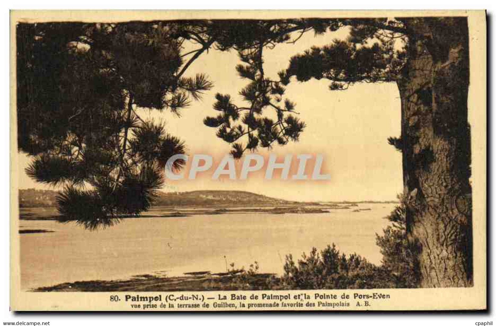 CPA Paimpol La Bale de Paimpol et lea Pointe de Pors Even