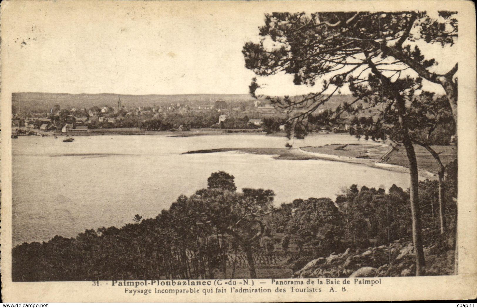 CPA Paimpol Ploubazlanec Panorama de la baie de Paimpol