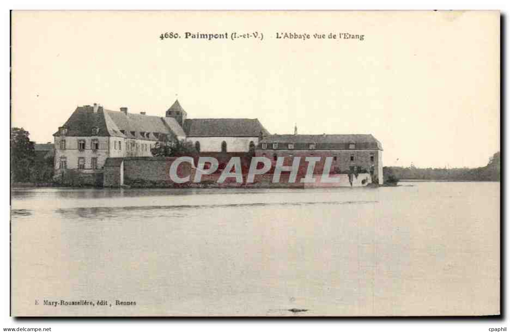 CPA Paimpont L'Abbaye vue de l'Erang